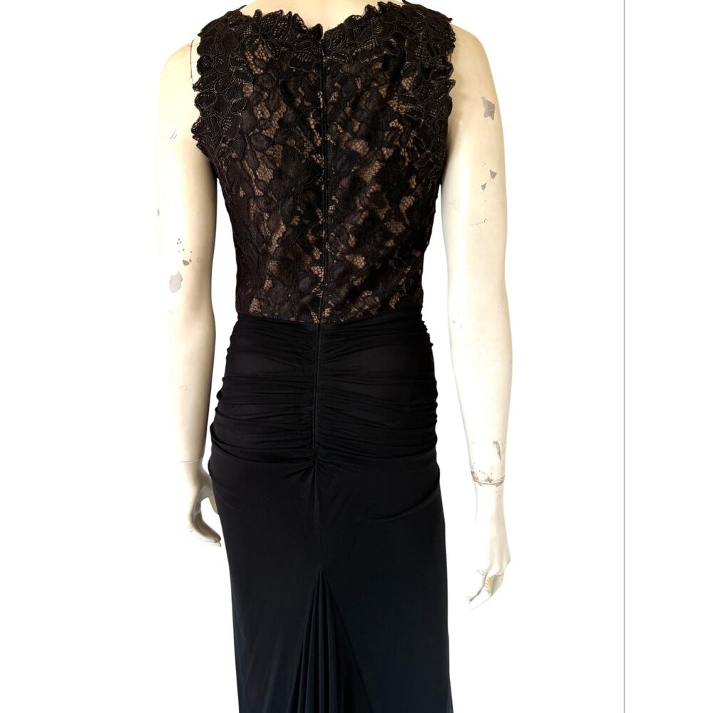 TADASHI SHOJI  Lace and Draped Tulle Boatneck Gown sz 6 - Picture 8 of 10